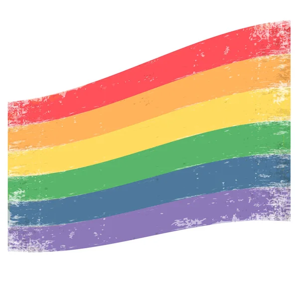 Hintergrund der LGBT-Flagge. Die Regenbogenfahne zeigt lesbische, schwule, bisexuelle und transsexuelle Flaggen der LGBT-Organisation. Stolz Regenbogen Vektor Illustration — Stockvektor