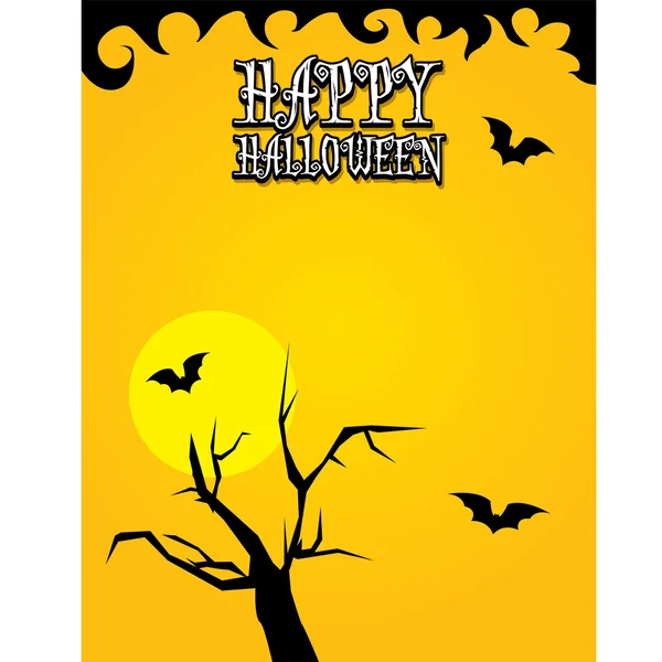 Vector feliz tarjeta de Halloween plantilla de diseño . — Vector de stock