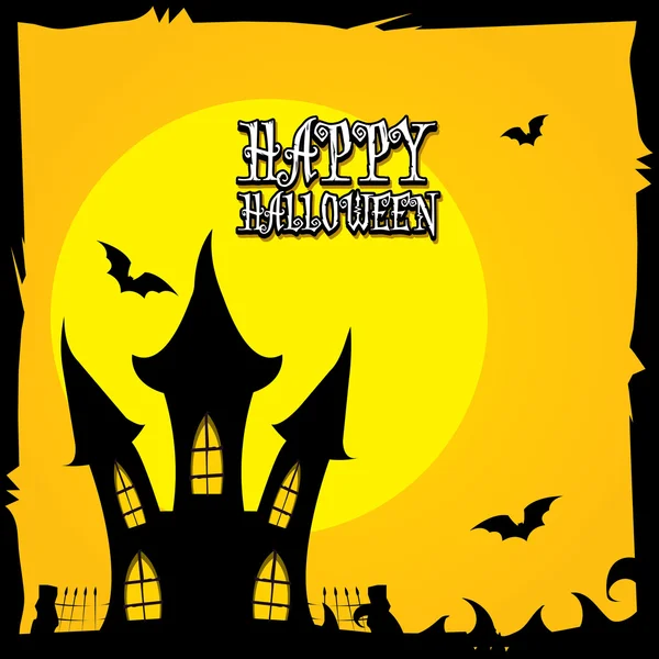 Vector feliz tarjeta de Halloween plantilla de diseño . — Archivo Imágenes Vectoriales