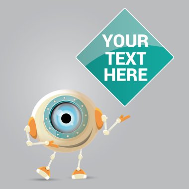 Çizgi film karakteri sevimli Robot