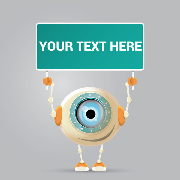 Мультфильм персонаж милый робот
