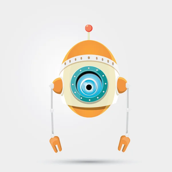 Personaje de dibujos animados robot lindo — Vector de stock