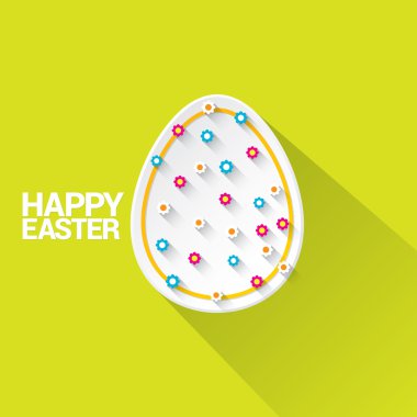 appy Easter background and egg. clipart