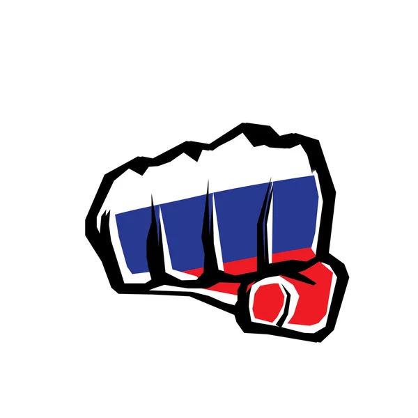 Vector fist icon. fist colored in Russian flag — Stock Illustration Vector fist icon. fist colored in Russian flag Royalty Free Stock Vectors