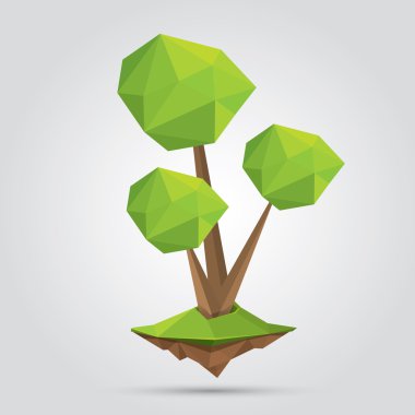 Kavramsal poligonal ağaç. vektör çizimi