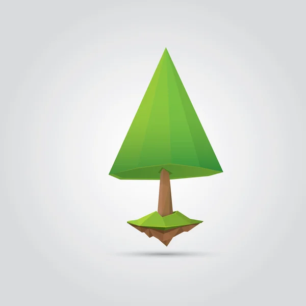 Conceptual polygonal tree. vector Illustration — Stock Vector
