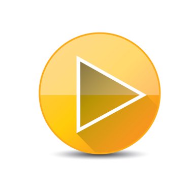 Turuncu yürüt düğmesini. vektör çizim