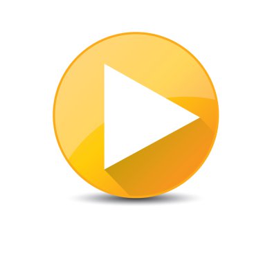 Turuncu yürüt düğmesini. vektör çizim