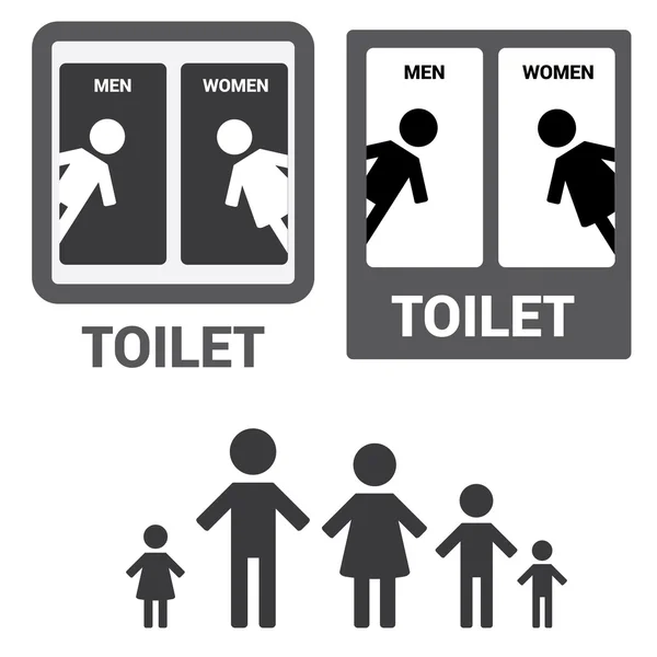 Vecteur Homme et femme signe de toilettes — Image vectorielle