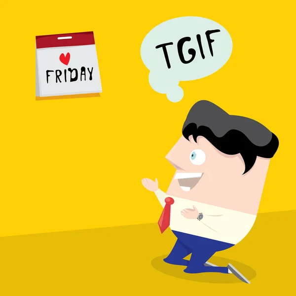 Dieu merci son concept du vendredi. J'adore vendredi. — Image vectorielle