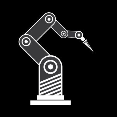 vektör robotik kol sembolü. robot el