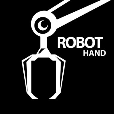 vektör robotik kol sembolü. robot el