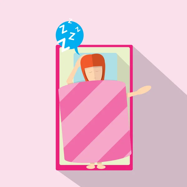 Illustration vectorielle femme endormie — Image vectorielle