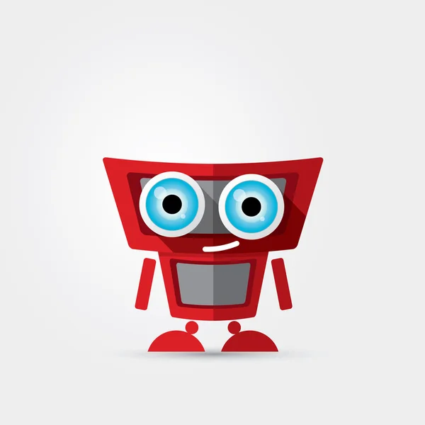 Cartoon karakter Cute groene Robot — Stockvector