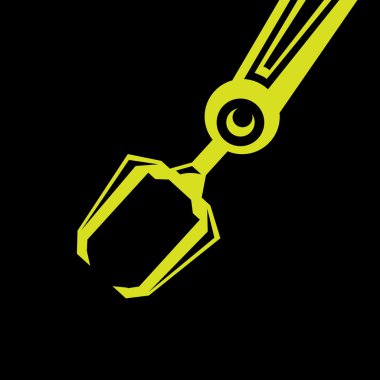 vektör robotik kol sembolü. robot el