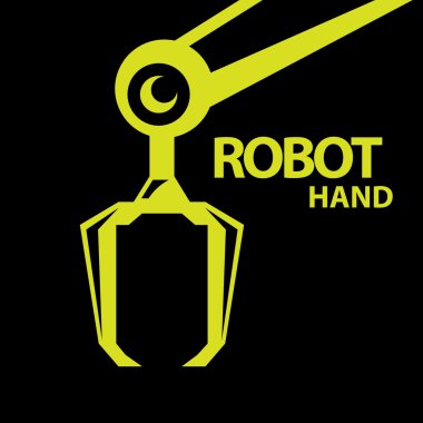 vektör robotik kol sembolü. robot el