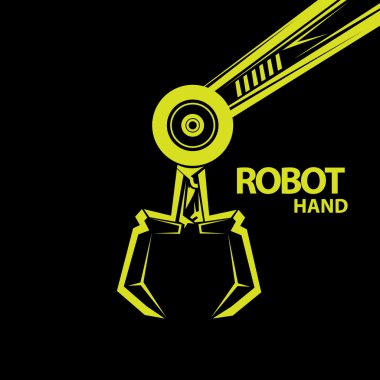vektör robotik kol sembolü. robot el