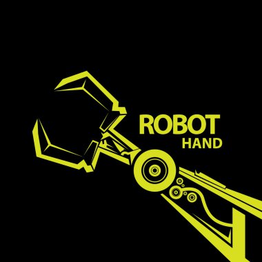 vektör robotik kol sembolü. robot el