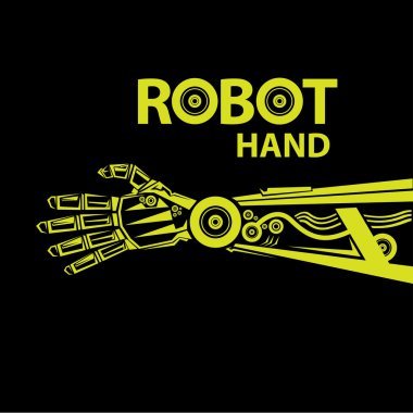 vektör robotik kol sembolü. robot el