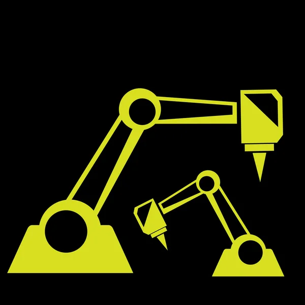 Vector robotarm symbol. robot hand — Stock vektor