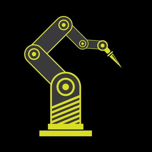 Векторный роботизированный символ руки. рука робота — стоковый вектор