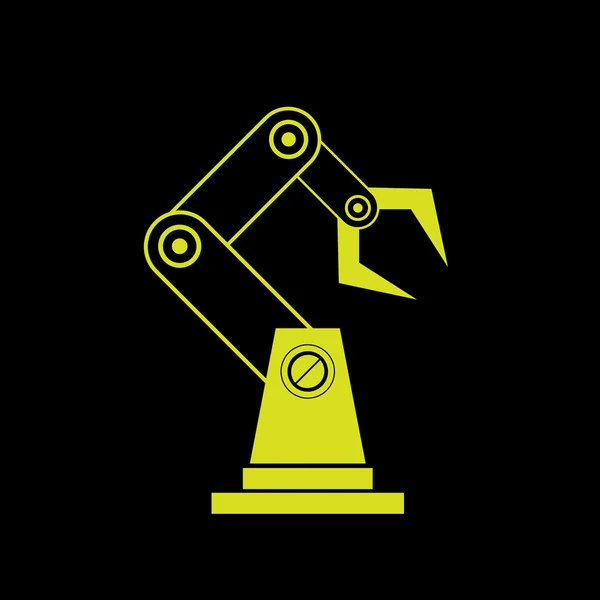 Διάνυσμα σύμβολο του ρομποτικού βραχίονα. χέρι ρομπότ — Διανυσματικό Αρχείο