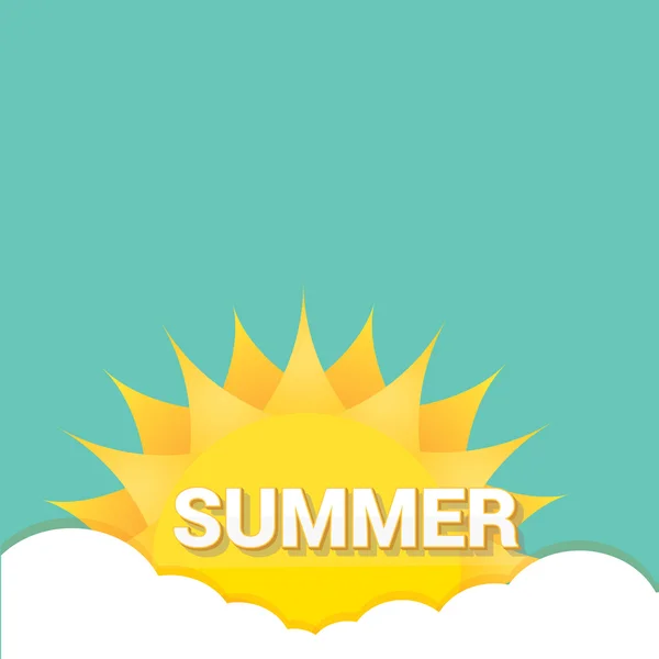 Enseigne ou étiquette d'été plate. fond abstrait — Image vectorielle