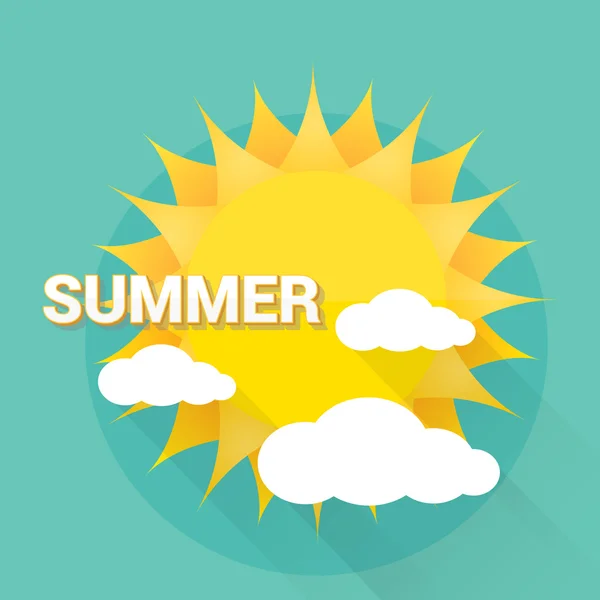 Επίπεδη καλοκαίρι σημάδι ή ετικέτα. αφηρημένα φόντο — Διανυσματικό Αρχείο