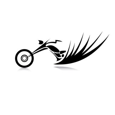 klasik motosiklet siluet vektör. Moto simgesi