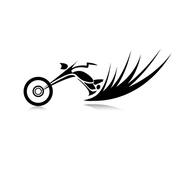 Vector Silhouette of classic motorcycle. moto icon — Stock Vector