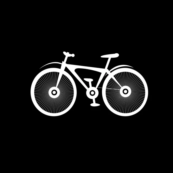 Bicicleta bicicleta silhueta vetor ícone ou logotipo — Vetor de Stock