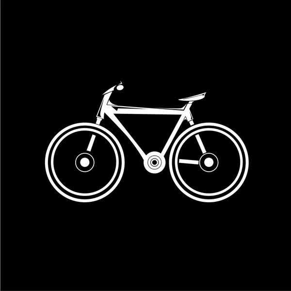 Kerékpár Kerékpár silhouette vektor ikon vagy logó — Stock Vector