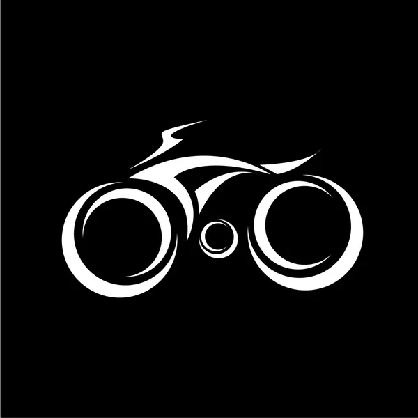 Fahrrad Fahrrad Silhouette Vektor Symbol oder Logo — Stockvektor