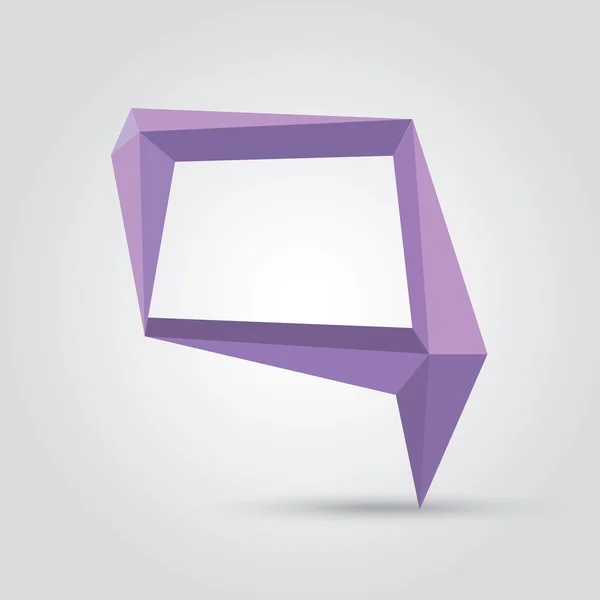 Verano violeta Conceptual burbuja de habla geométrica — Archivo Imágenes Vectoriales