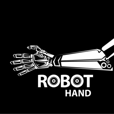 vektör robotik kol sembolü. robot el