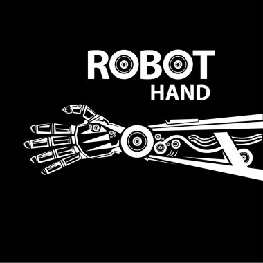 vektör robotik kol sembolü. robot el