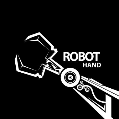 vektör robotik kol sembolü. robot el