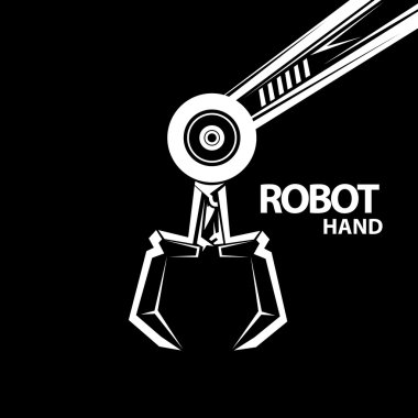 vektör robotik kol sembolü. robot el