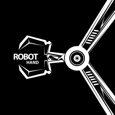 vektör robotik kol sembolü. robot el