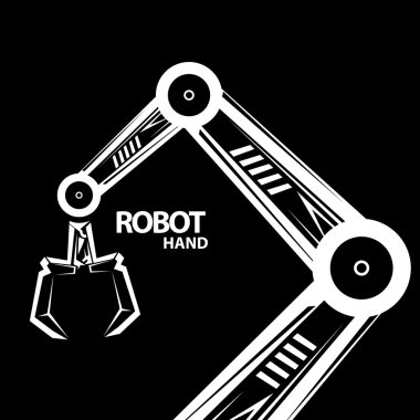 vektör robotik kol sembolü. robot el