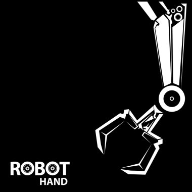 vektör robotik kol sembolü. robot el