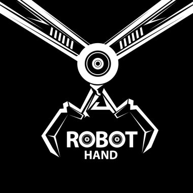 vektör robotik kol sembolü. robot el