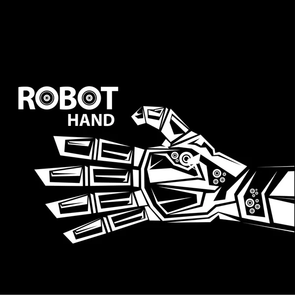 Vector brazo robótico símbolo. mano robot — Vector de stock