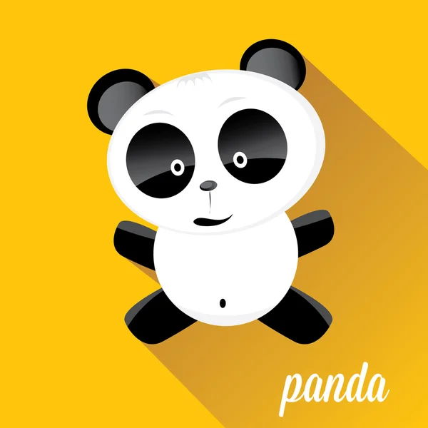 Panda bear vector illustration. flat style — Stock Photo, Image