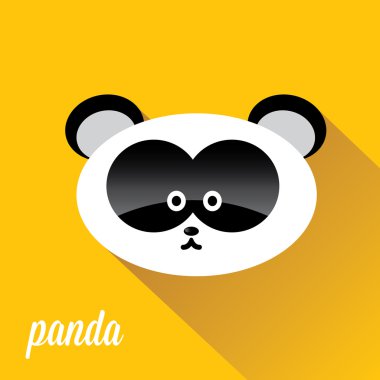 ayı Panda vektör çizim. düz stil