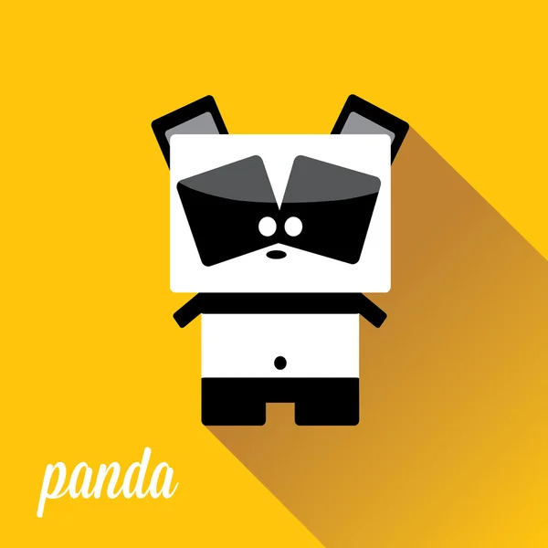 Panda bear vektorové ilustrace. ploché styl — Stockový vektor