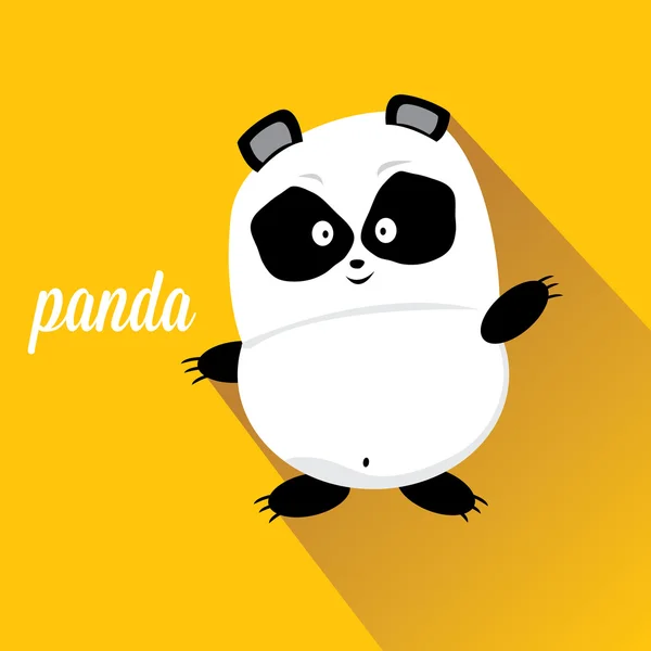 Panda oso vector ilustración. estilo plano — Vector de stock