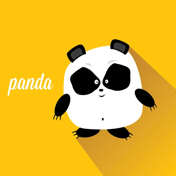 Panda bear vektorové ilustrace. ploché styl — Stockový vektor