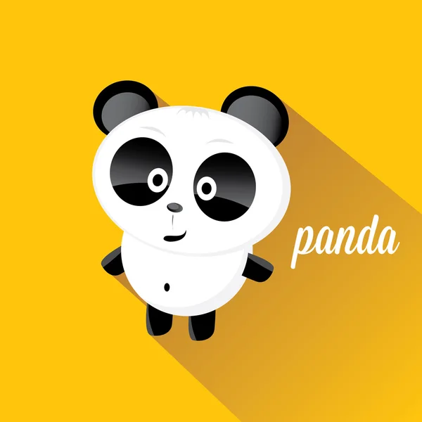 Panda oso vector ilustración. estilo plano — Vector de stock