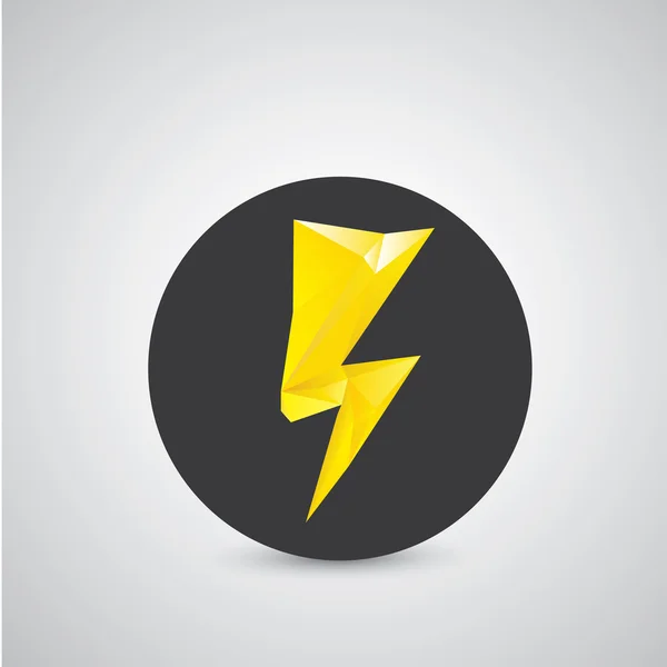 Rayo naranja tornillo vector icono. Logotipo Lightning — Archivo Imágenes Vectoriales